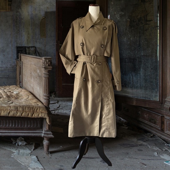 VANESSA LAB • Khaki Beige Trench Coat Driving Jacket - Picture 11 of 11